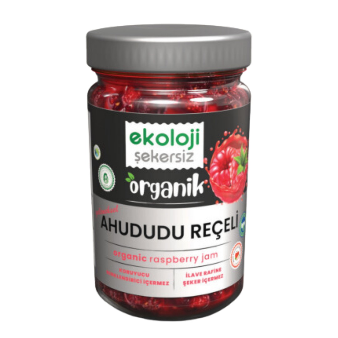 EKOLOJİ MARKET Organik Şekersiz Ahududu Reçeli 380gr