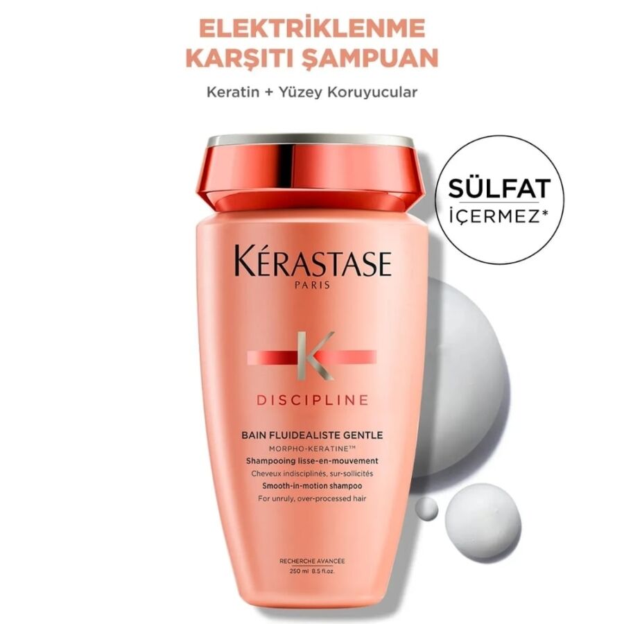 Kerastase Discipline Bain Fluidealiste Asi ve Aşırı İşlem Görmüş Saçlar için Bakım Şampuanı 250ml
