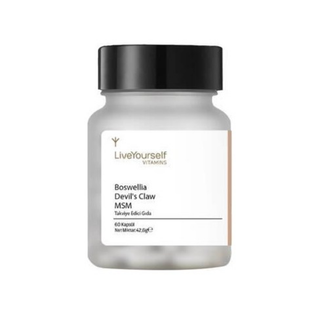 LİVE YOURSELF Boswellia Devil’s Claw MSM 60 Kapsül