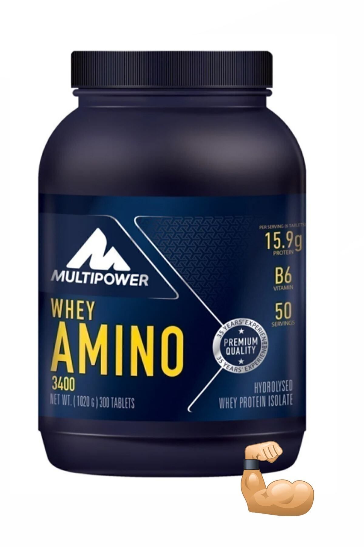 Multipower Whey Amino 3400 300 Tablet Amino Whey Protein Bcaa Glutamin Kas Güçlendirici