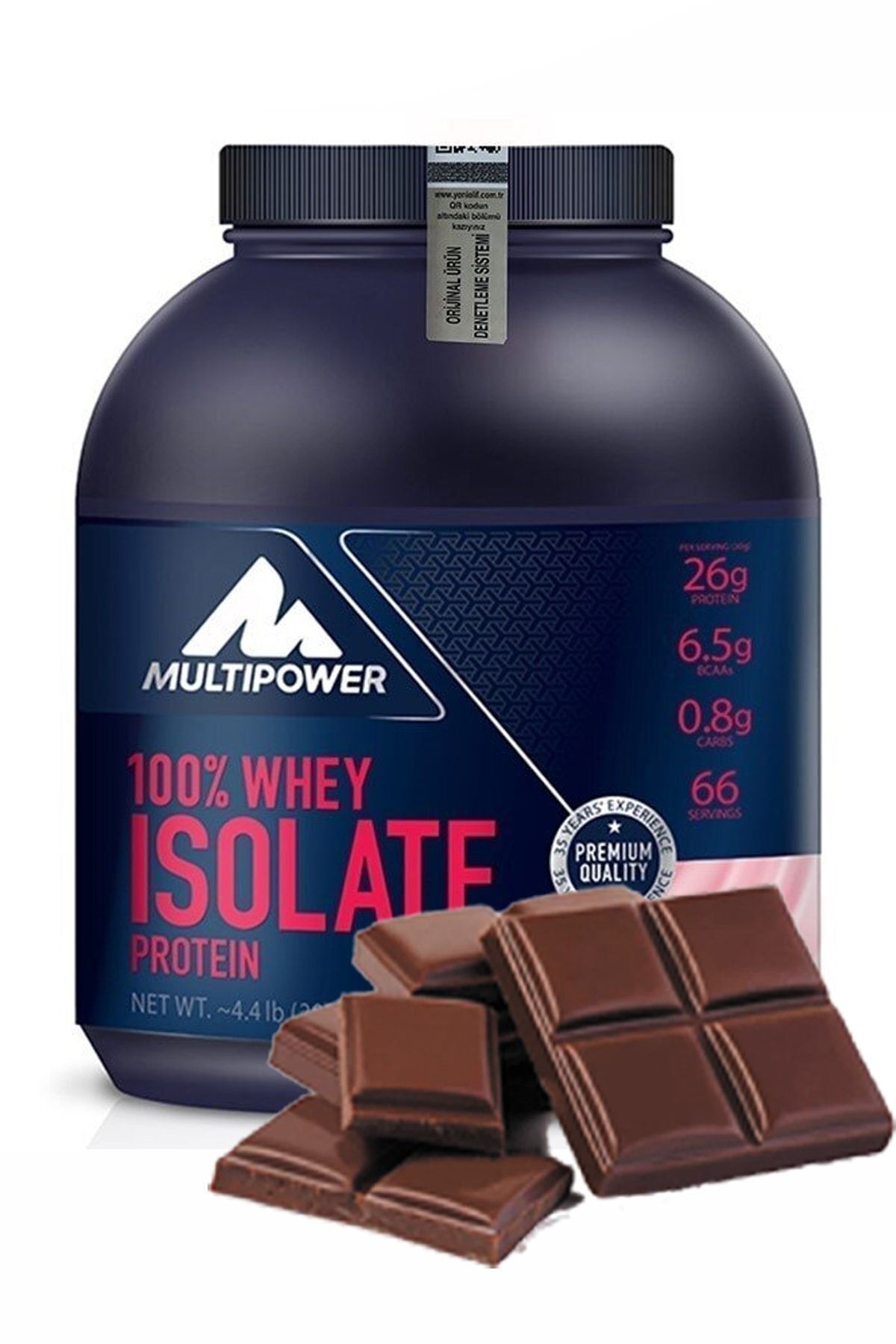 Multipower %100 Whey Isolate Protein 2000 Gr - Çikolata Aromalı Izole Whey Protein