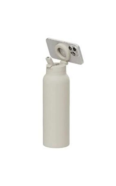 Ringo Pro Pipetli, Telefon Tutuculu Termal Çelik Termos 710 ml Bej