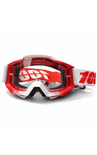 %100 Accuri C17 Kırmızı Beyaz Goggle