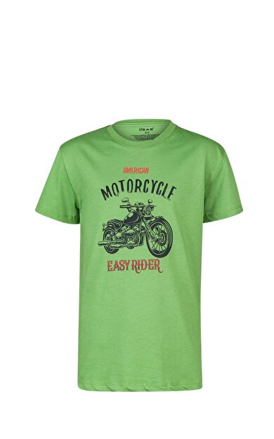2AS Aja Çocuk Baskılı T-Shirt Yeşil 212