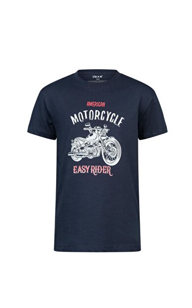 2AS Aja Çocuk Baskılı T-Shirt Lacivert 212