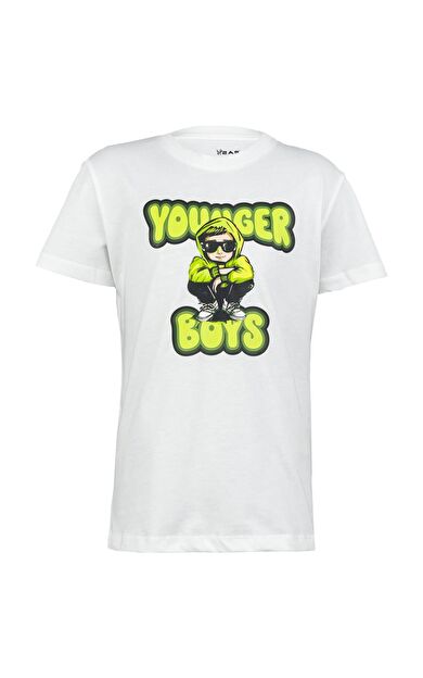 2AS Aja Çocuk Baskılı  T-Shirt Beyaz 214