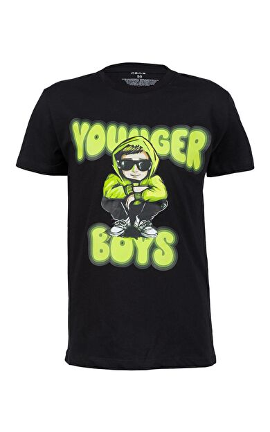 2AS Aja Çocuk Baskılı  T-Shirt Siyah 214