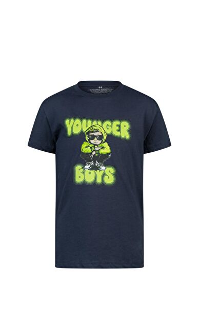 2AS Aja Çocuk Baskılı  T-Shirt Lacivert 214