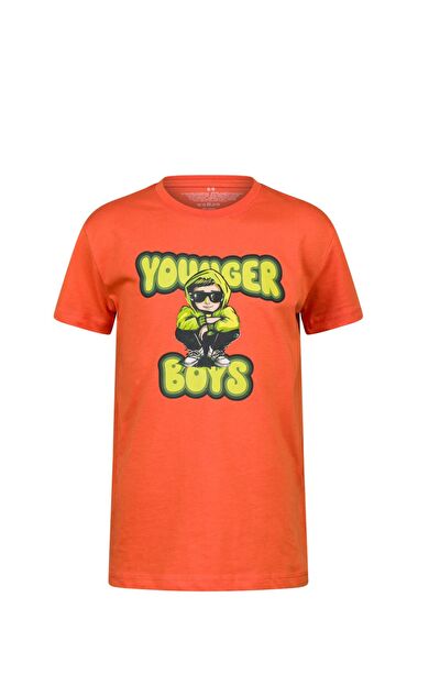 2AS Aja Çocuk Baskılı  T-Shirt Turuncu 214
