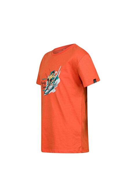 2AS Aja Çocuk Baskılı T-Shirt Turuncu 216