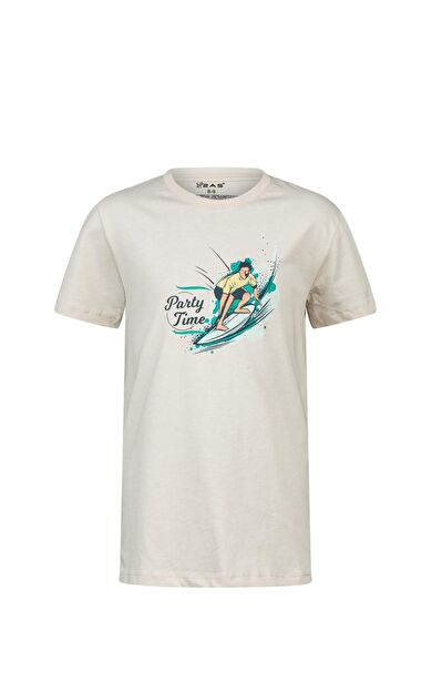 2AS Aja Çocuk Baskılı T-Shirt Kum 216