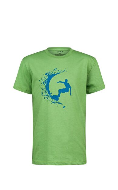 2AS Aja Çocuk Baskılı T-Shirt Yeşil 220