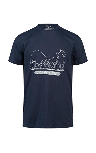 2AS Alex Baskılı Erkek Sıfır Yaka T-Shirt 016 2ASALEXBASK160335