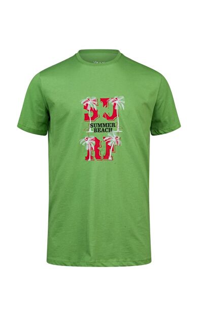 2AS Alex Baskılı Erkek Sıfır Yaka T-Shirt 047 2ASALEXBASK470/4