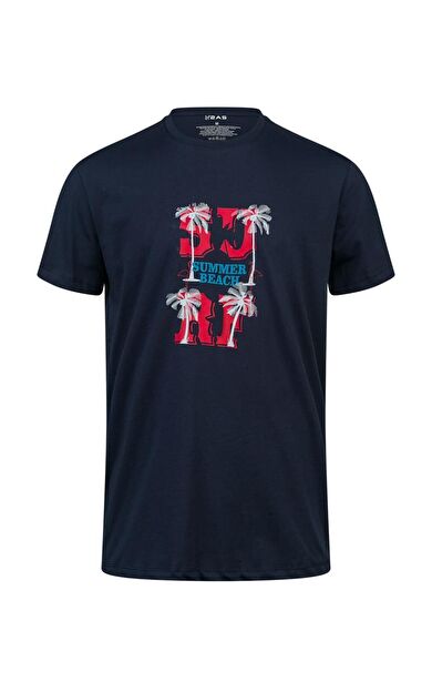 2AS Alex Baskılı Erkek Sıfır Yaka T-Shirt 047 2ASALEXBASK470335