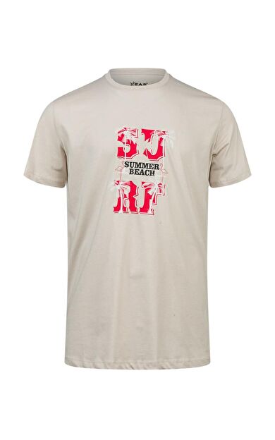 2AS Alex Baskılı Erkek Sıfır Yaka T-Shirt 047 2ASALEXBASK47KM