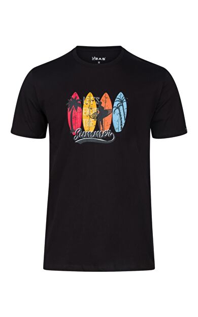 2AS Alex Baskılı Erkek Sıfır Yaka T-Shirt 2ASALEXBASK440924