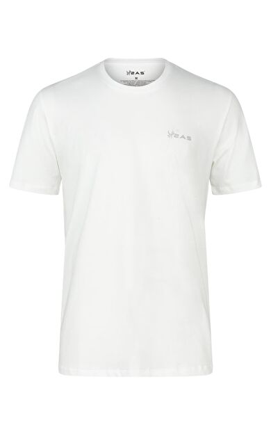 2AS Alex Erkek Sıfır Yaka T-Shirt Beyaz