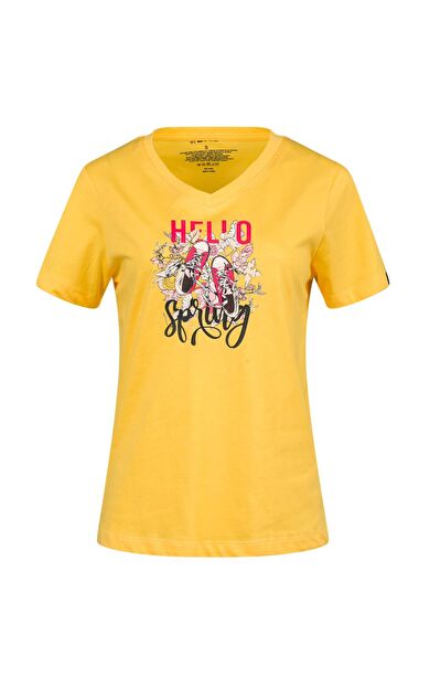 2AS Alone Baskılı V Yaka Kadın T-Shirt 402 2ASALONBAS40270M