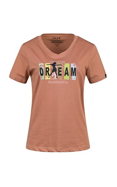 2AS Alone Baskılı V Yaka Kadın T-Shirt 404 2ASALONBAS404088