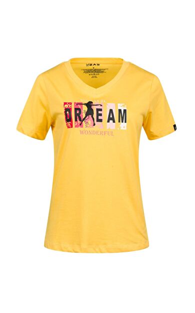 2AS Alone Baskılı V Yaka Kadın T-Shirt 404 2ASALONBAS40470M