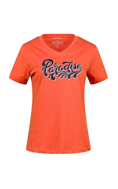 2AS Alone Baskılı V Yaka Kadın T-Shirt 406 2ASALONBAS4060450