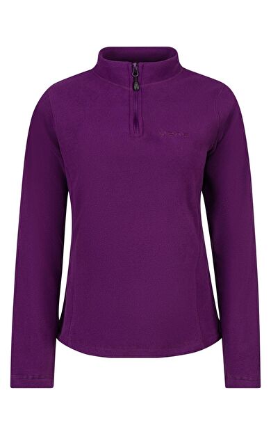 2AS Camila Kadın Yarım Fermuarlı İnce Polar Sweatshirt Mor