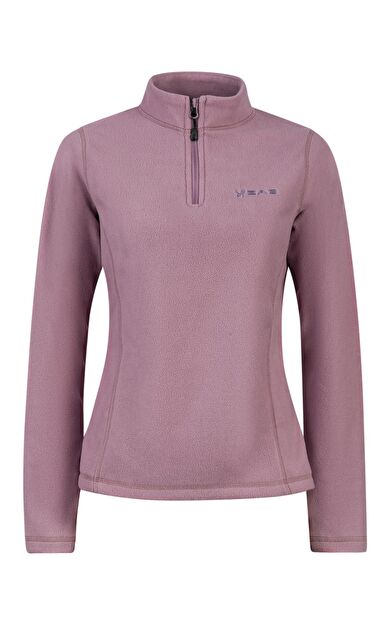 2AS Camila Kadın Yarım Fermuarlı İnce Polar Sweatshirt Lila