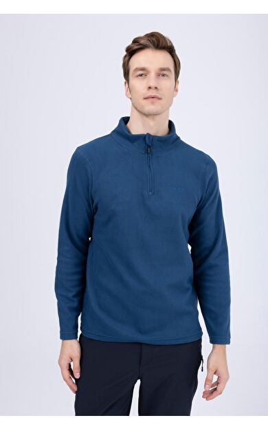 2AS CARLOW Yarım Fermuarlı Erkek Polar Sweatshirt Lacivert