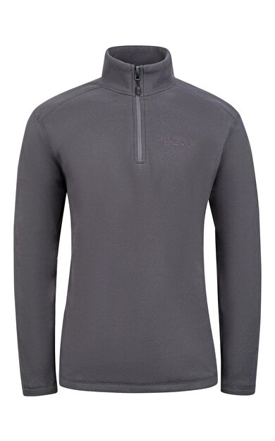 2AS Cedric Erkek Yarım Fermuarlı İnce Polar Sweatshirt Antrasit