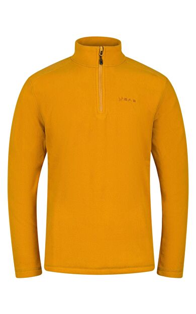 2AS Cedric Erkek Yarım Fermuarlı İnce Polar Sweatshirt Hardal