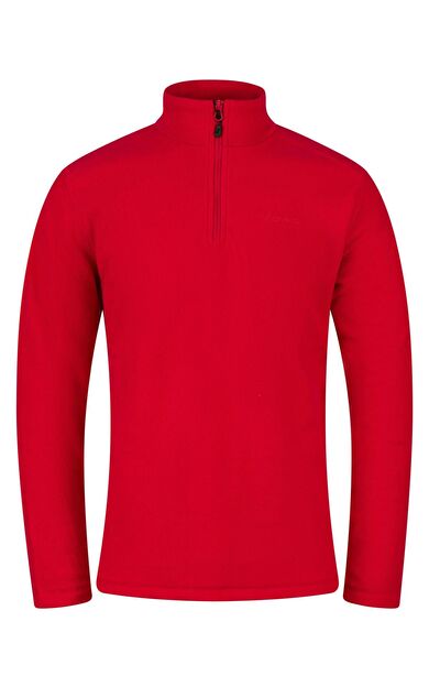 2AS Cedric Erkek Yarım Fermuarlı İnce Polar Sweatshirt Kırmızı