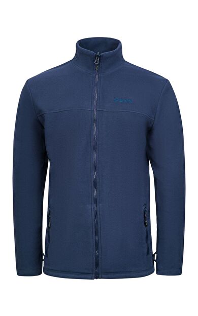 2as Chestert Erkek Tam Fermuarlı İnce Polar Sweatshırt Lacivert