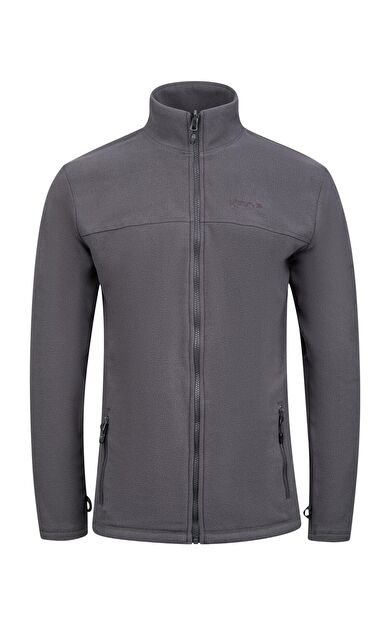 2as Chestert Erkek Tam Fermuarlı İnce Polar Sweatshırt Antrasit