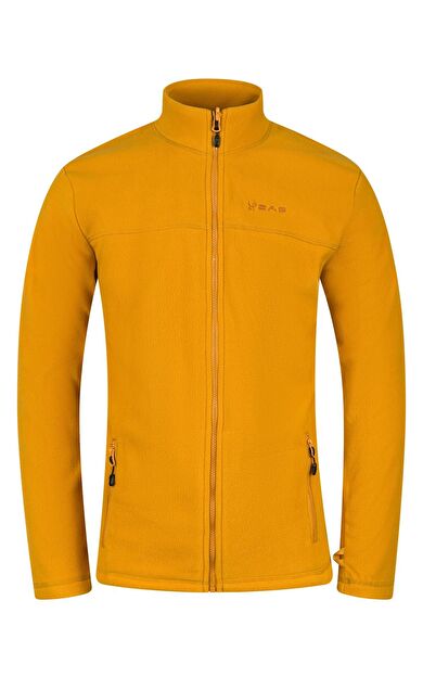 2as Chestert Erkek Tam Fermuarlı İnce Polar Sweatshırt Hardal