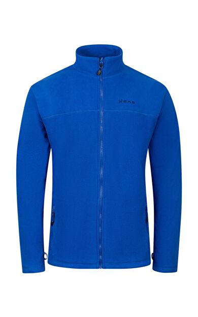 2as Chestert Erkek Tam Fermuarlı İnce Polar Sweatshırt Mavi