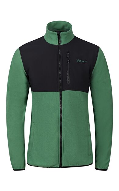 2AS Cliff Erkek Parçalı İnce Polar Sweatshirt Yeşil