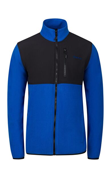 2AS Cliff Erkek Parçalı İnce Polar Sweatshirt Mavi