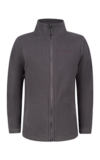 2AS Crystal Çocuk Tam Fermuarlı İnce Polar Sweatshirt Antrasit