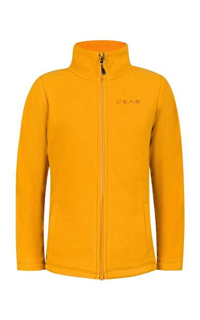 2AS Crystal Çocuk Tam Fermuarlı İnce Polar Sweatshirt Hardal