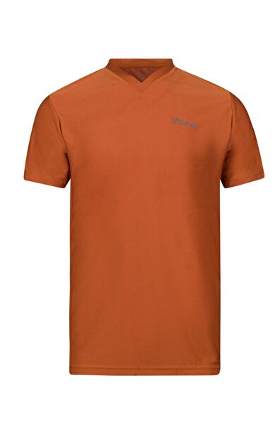 2AS Elba V Yaka T-shirt Kahverengi