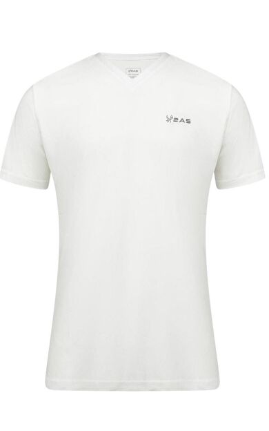 2AS Elba V Yaka T-shirt Beyaz