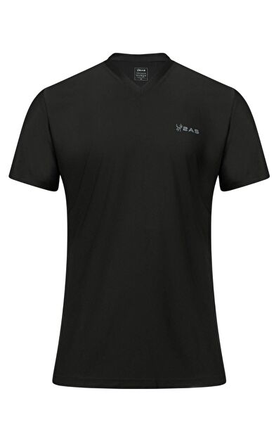 2AS Elba V Yaka T-shirt Siyah