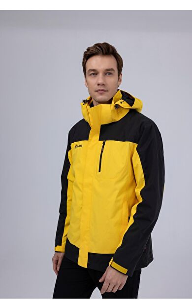 2AS Elbruz Erkek 3 İn 1 Ceket Sarı/Siyah