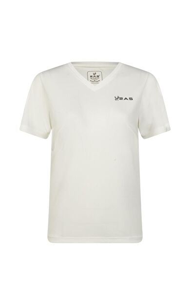2AS Freda V Yaka Kadın Tişört Beyaz