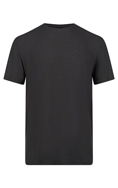 2AS Kalei Sıfır Yaka T-Shirt Koyu Antrasit