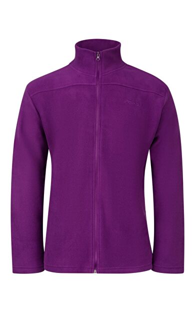 2AS Larry Erkek Tam Fermuarlı Polar Sweatshirt Mor