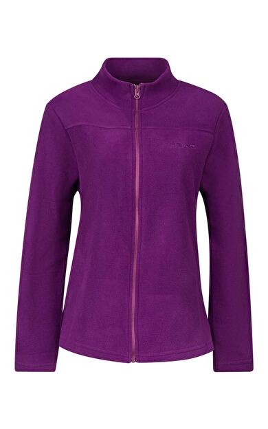 2AS Lea Kadın Tam Fermuarlı Polar Sweatshirt Mor