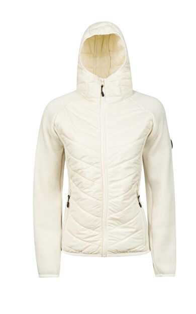 2AS Lisa Kadın Kapşonlu Tam Fermuarlı Sweat Ekru