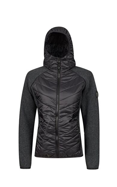 2AS Lisa Kadın Kapşonlu Tam Fermuarlı Sweat Siyah